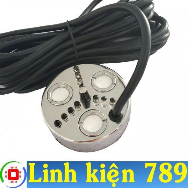 Động cơ phun sương SIÊU ÂM 24VDC 3 vòi 3 mắt 12 LED 3 màng 16mm